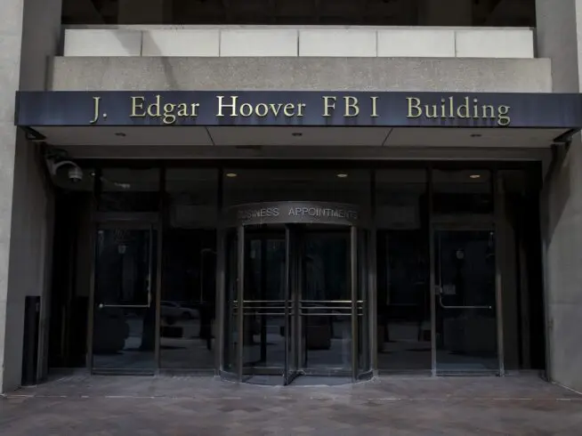 The J. Edgar Hoover FBI Building is seen Monday, March 4, 2019, in Washington. (AP Photo/Alex Brandon)
