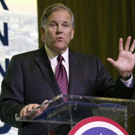 Former Rep. Mike Rogers, R-Mich., speaks at the Vision '24 conference' on March 18, 2023, in North Charleston, S.C.