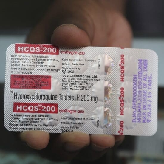A chemist displays hydroxychloroquine tablets in Mumbai, India, Tuesday, May 19, 2020. On Friday, Sept. 29, 2023, The Associated Press reported on stories circulating online incorrectly claiming the Mayo Clinic “quietly” updated its website in 2023 to say that hydroxychloroquine can now be used to treat COVID-19. (AP Photo/Rafiq Maqbool, File)